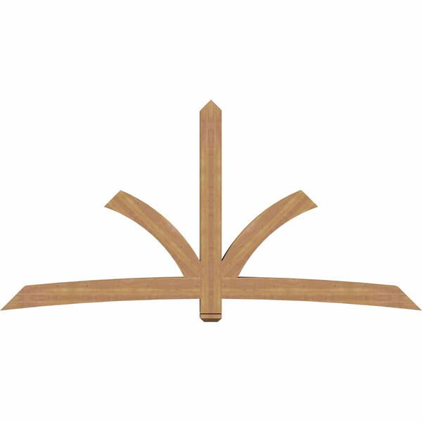 Ekena Millwork Davenport Timber Gable Bracket, Western Red Cedar, 108"W x 54"H x 5 1/2"D x 5 1/2"F, 12/12 Pitch GBW108X54X0606DAV00SWR - main